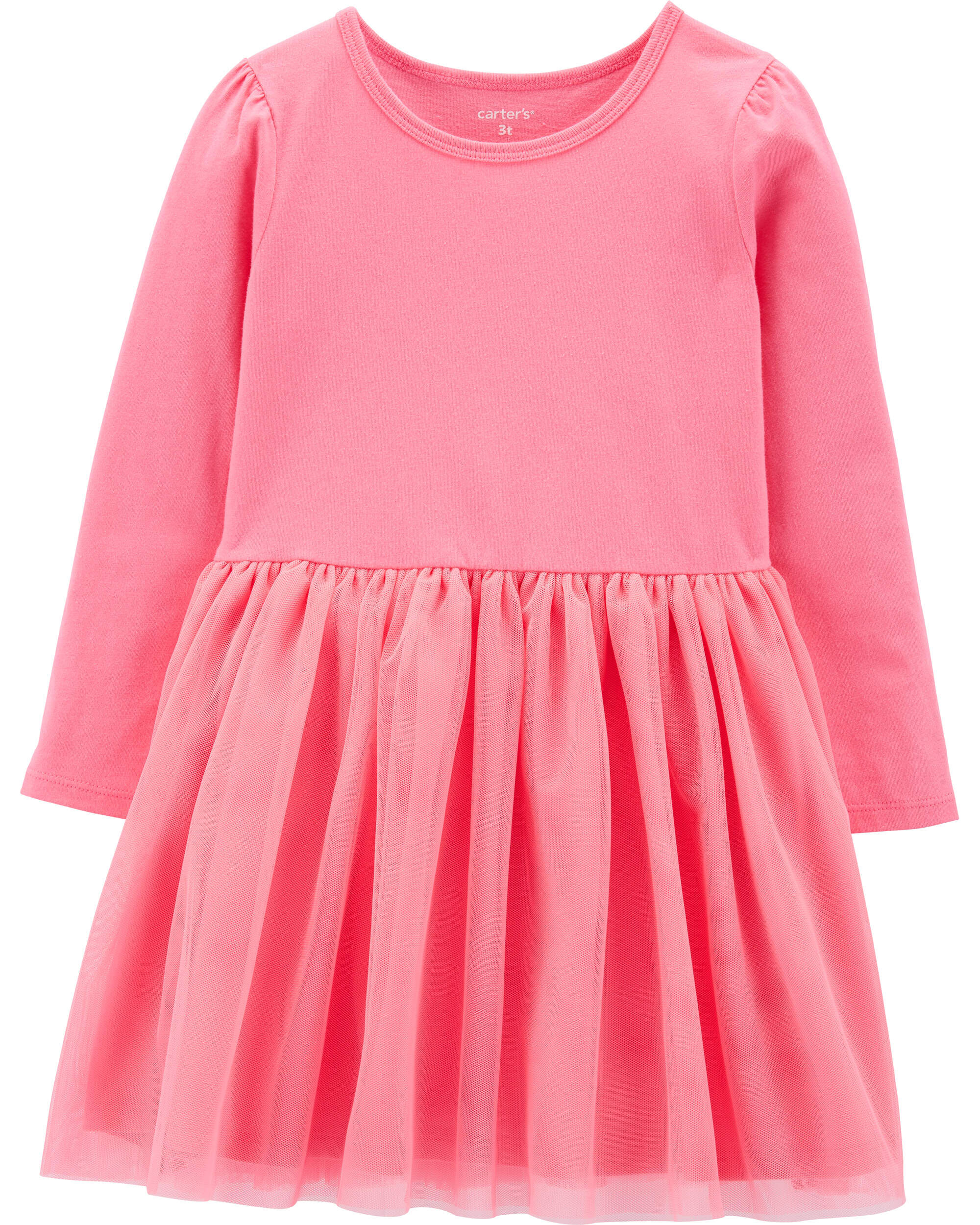 Toddler Hot Pink Tutu Jersey Dress ...
